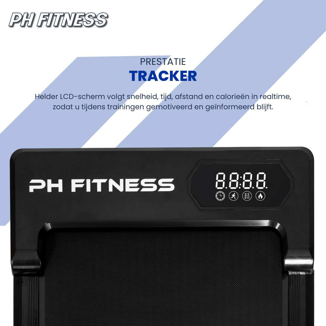 PH Fitness Loopband – 8 km/u – Incline & Handmatige Helling – Opvouwbaar / Inklapbaar – CR - B1FS – Black / Zwart - PH Fitness