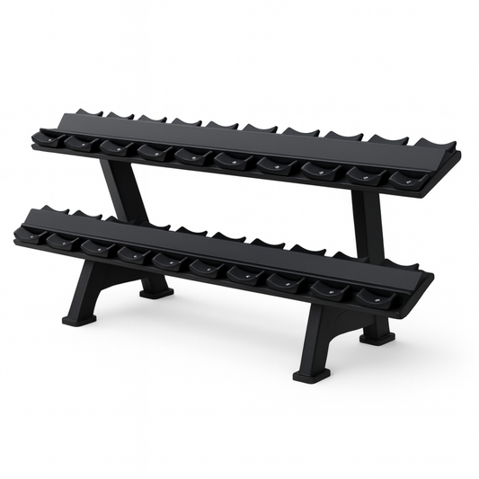 PH Fitness Dumbbell Rek – 2-Laags - 10 Paar Ronde Dumbbells