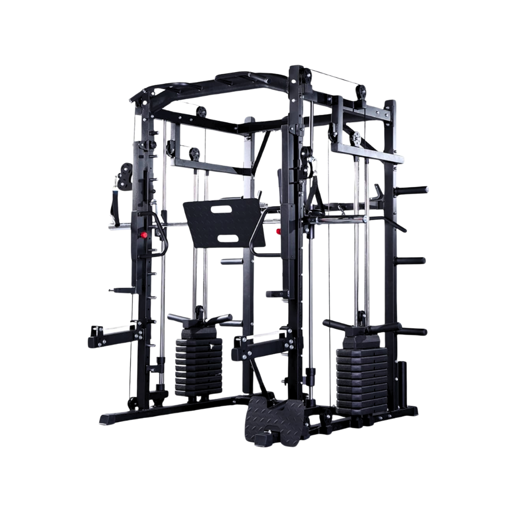 Premium Power Rack met Smith Machine, Leg Press en 160KG Gewichtsstapel