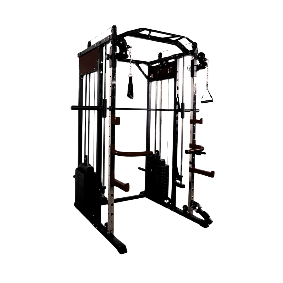 Premium-Power-Rack mit Smith-Maschine und 160-kg-Gewichtsstapel