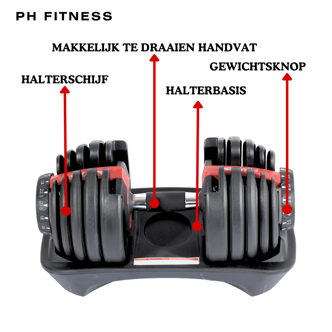 Verstellbares Hantelset 24 kg