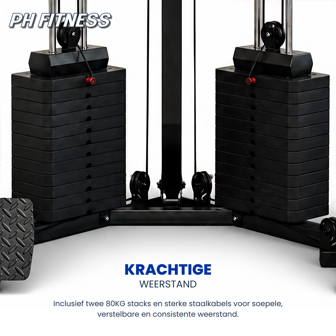Corner Cable Crossover Smith Machine - 160KG Weight Stack