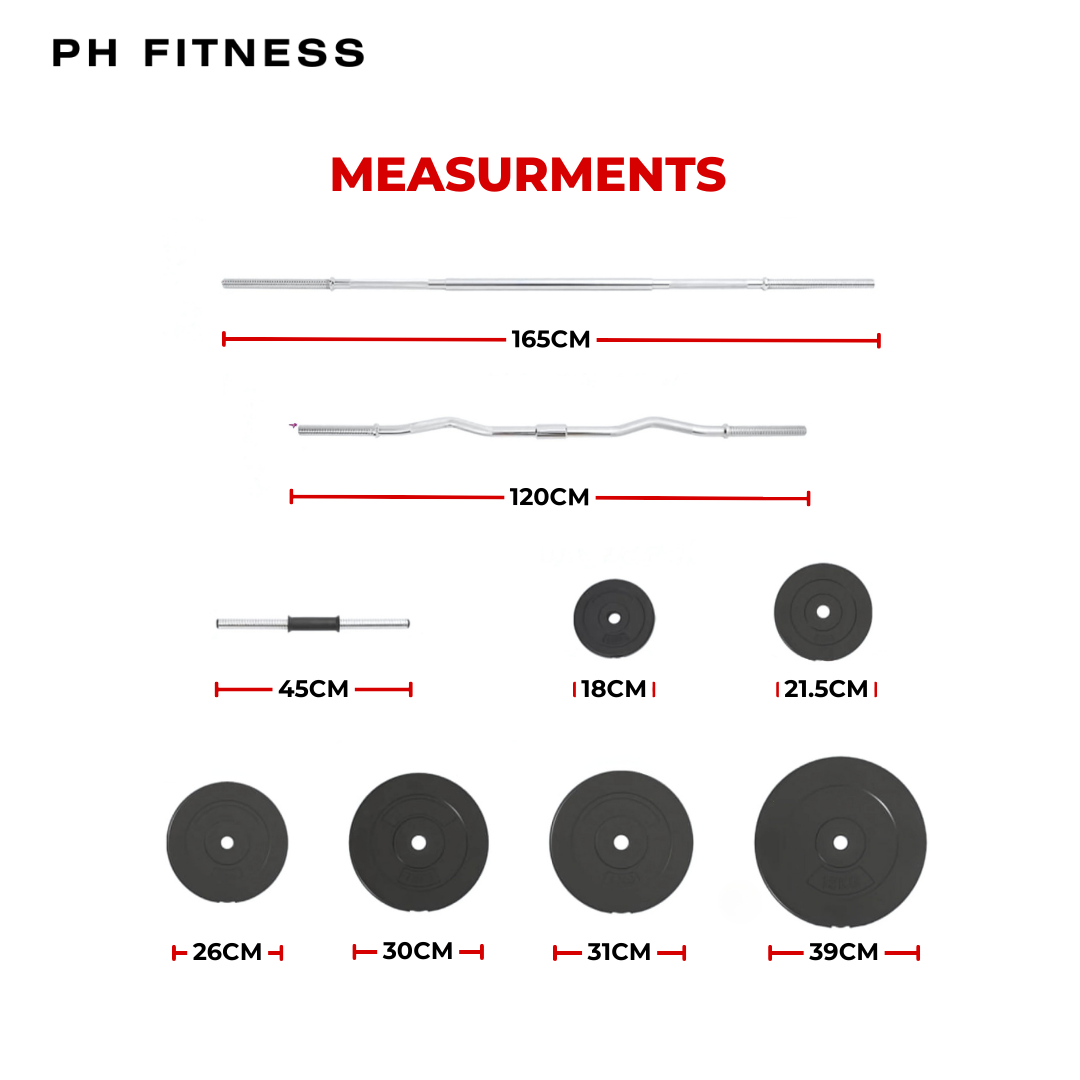 "Multi Barbell Set with Non-Slip Grip for Safe Lifting"
