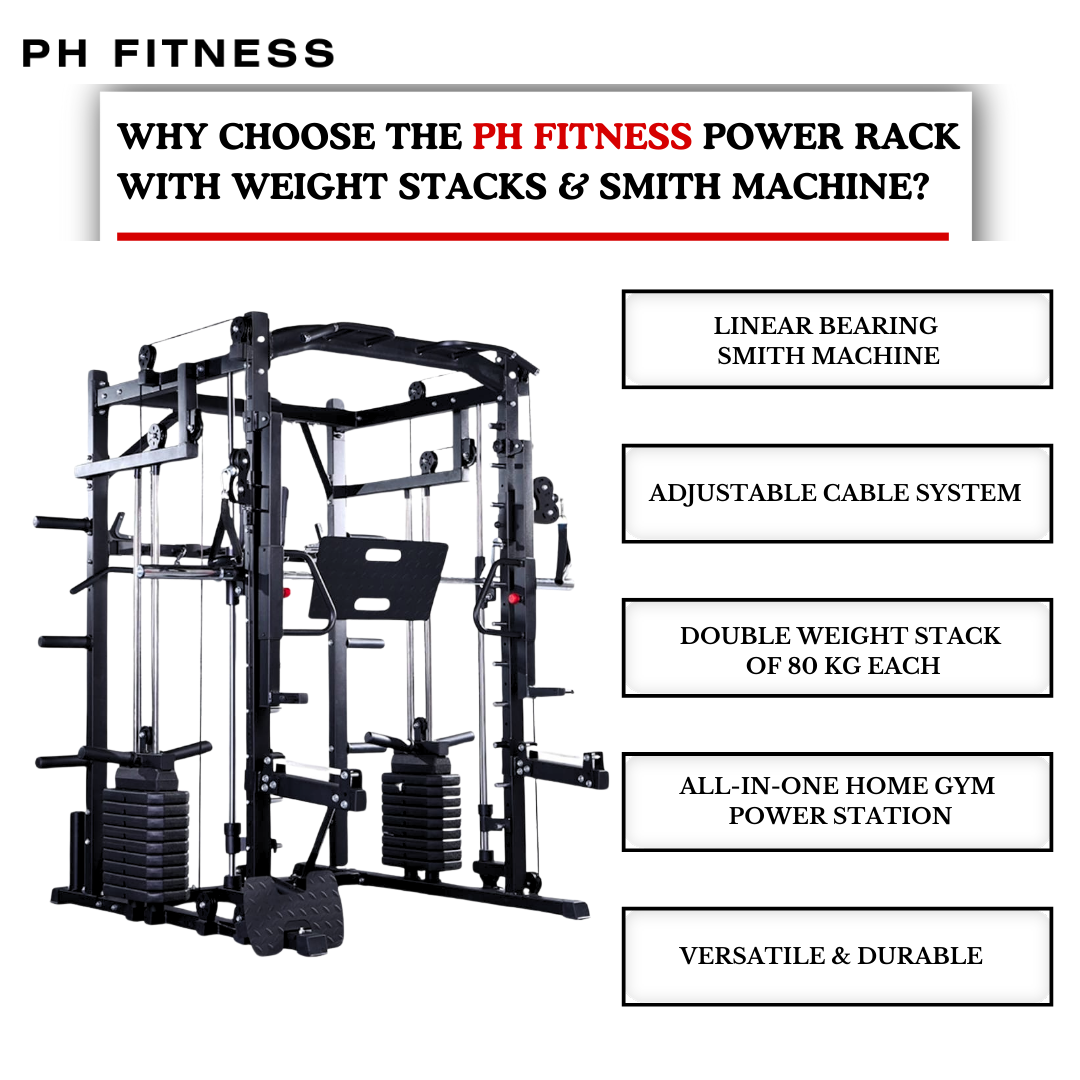 "Krachtstation met geïntegreerde Leg Press en Smith Machine voor spieropbouw"
