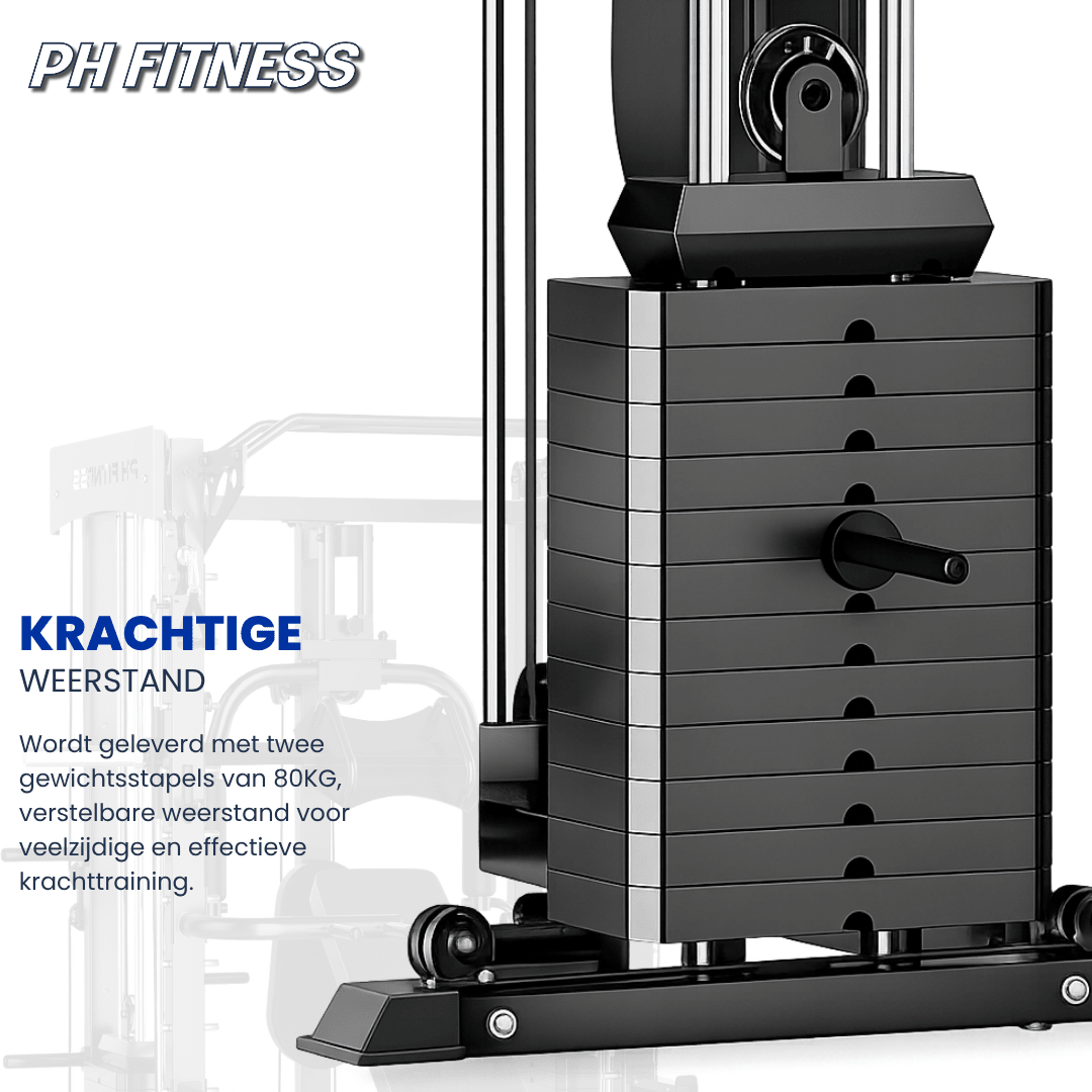 PH Fitness All-in-One Power Rack mit Smith-Maschine und 160 kg Gewichtsblöcken – Produktbild 4