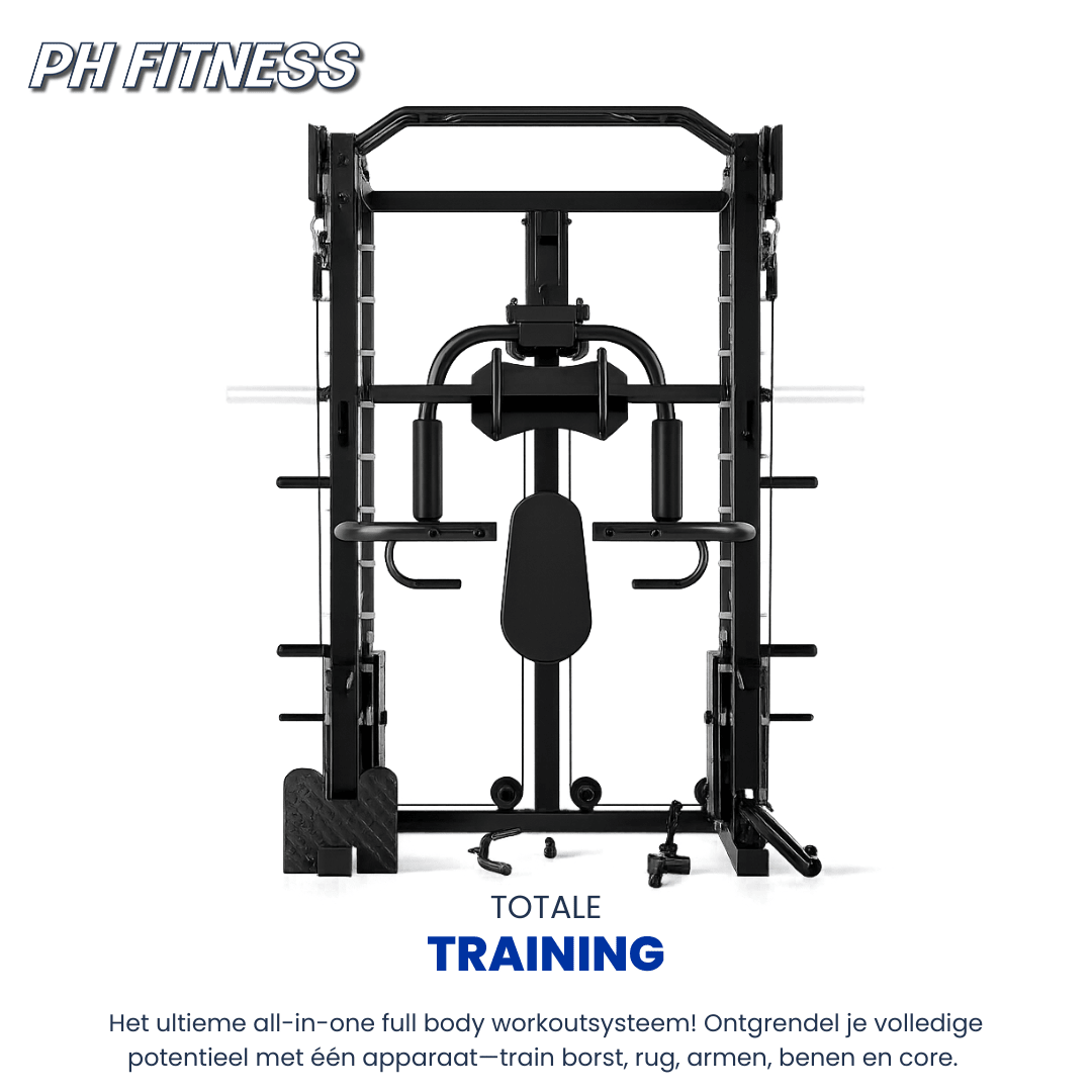 PH Fitness All-in-One Power Rack mit Smith-Maschine und 160 kg Gewichtsblöcken – Produktbild 2