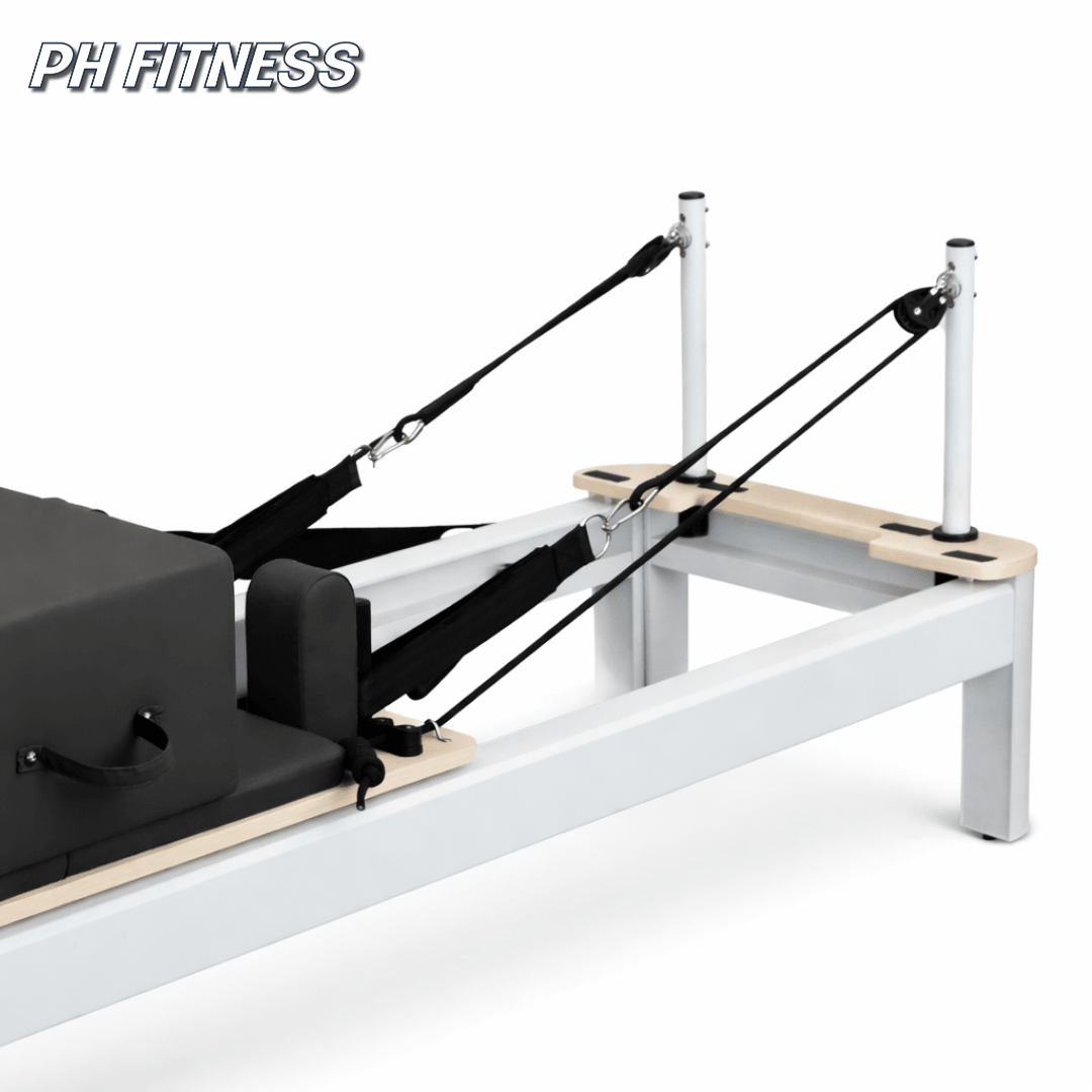 Seilzugsystem und Handgriffe des PH Fitness Pilates Reformers aus Aluminium