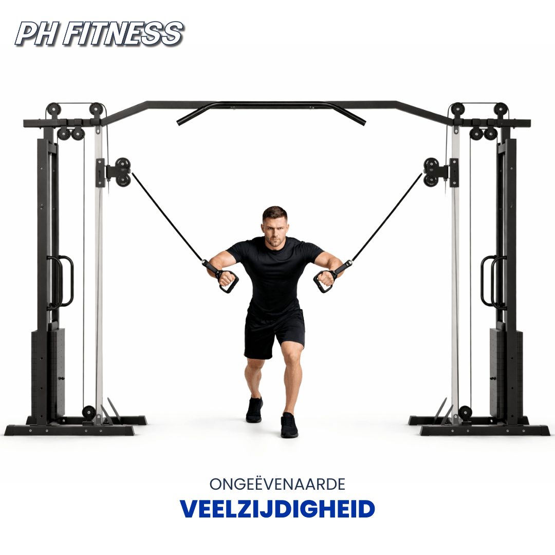 PH Fitness Dual Cable Crossover Functional Trainer mit zwei 100-kg-Gewichtsblöcken – Produktbild 5