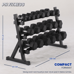 Hexa Dumbbell Set - 2.5 t/m 25KG met Dumbbell Rack - Physical Sports Group B.V.