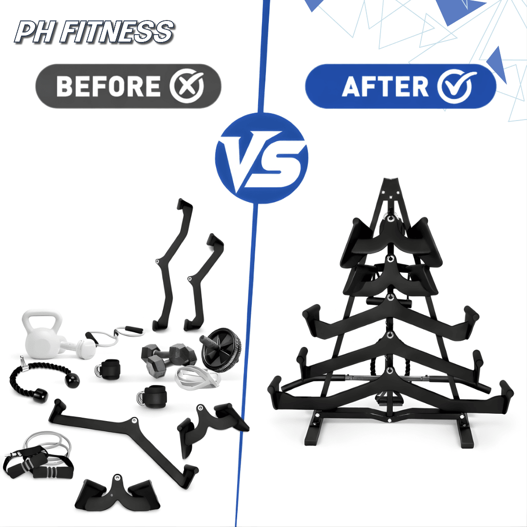 Kabel Accessoire Rek A - Frame – Professioneel Opbergrek voor Kabel Attachments, Lat Bars, Tricep Ropes & Fitness Accessoires - PH Fitness