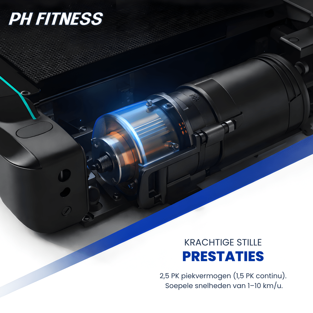 Motor des PH Fitness LB-600 Laufbands mit 1,5 PS Dauerleistung und 1–10 km/h