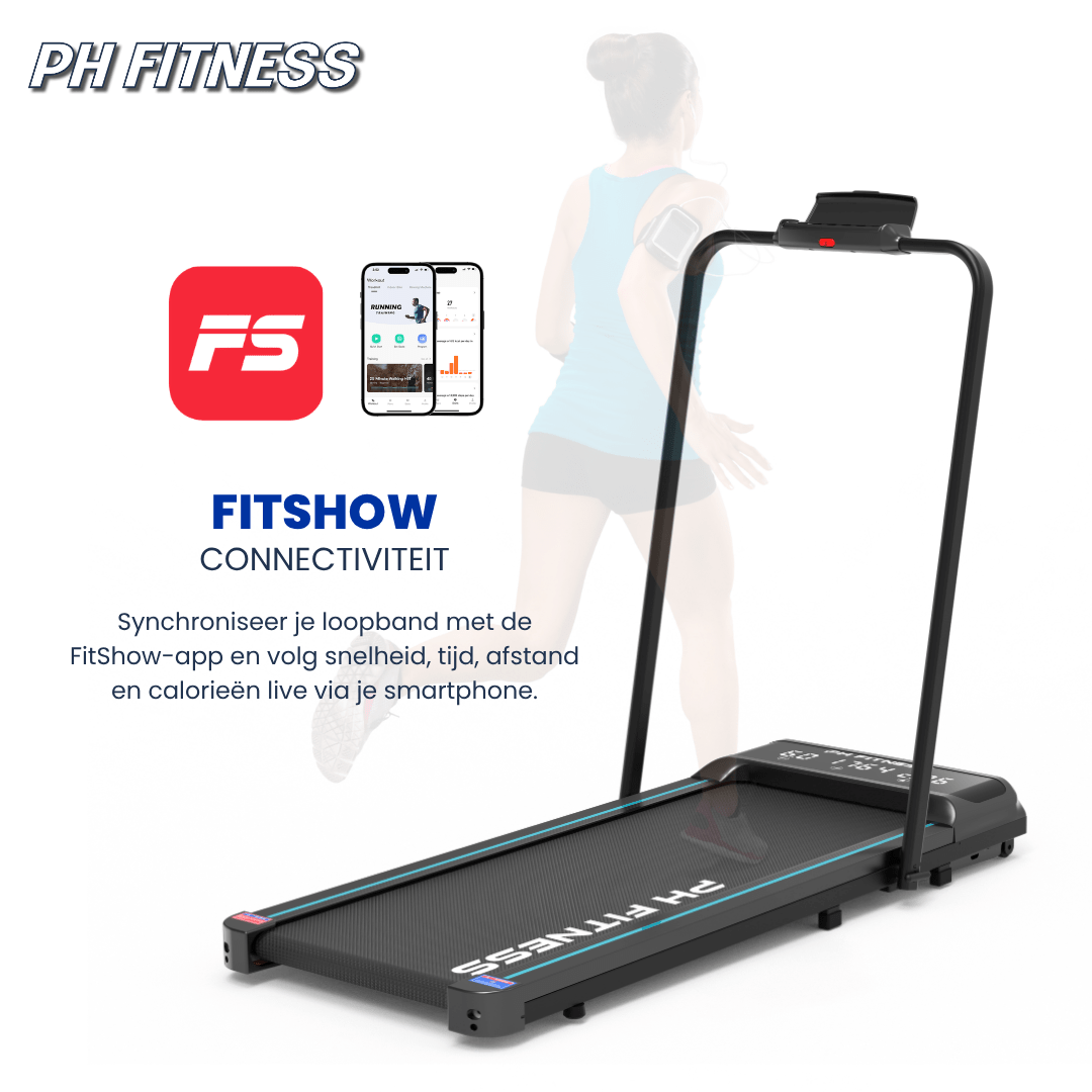 PH Fitness LB-600 Laufband mit FitShow-App-Verbindung per Smartphone