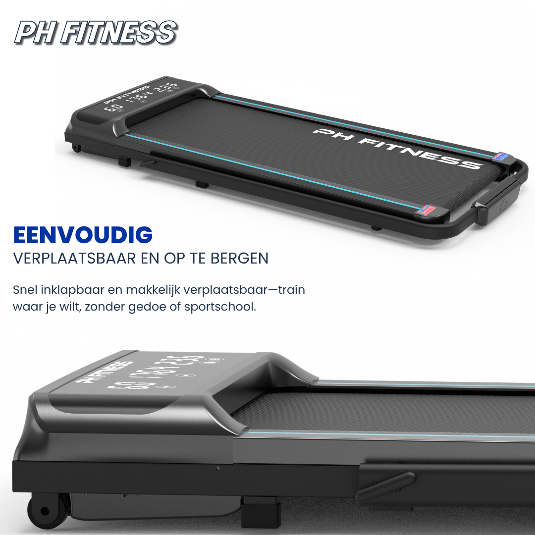 PH Fitness LB-600 flach zusammengeklappt zum einfachen Transportieren und Verstauen
