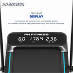 LED-Anzeige des PH Fitness LB-600 mit Geschwindigkeit, Zeit, Distanz und Kalorien