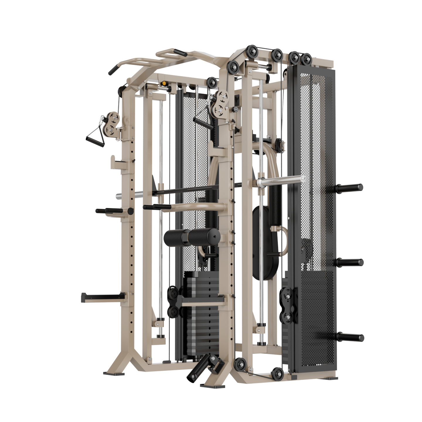 FUSION X Pro Rack – Verstelbare Smith Bar, Pec deck & Dual 80 kg Weight Stack