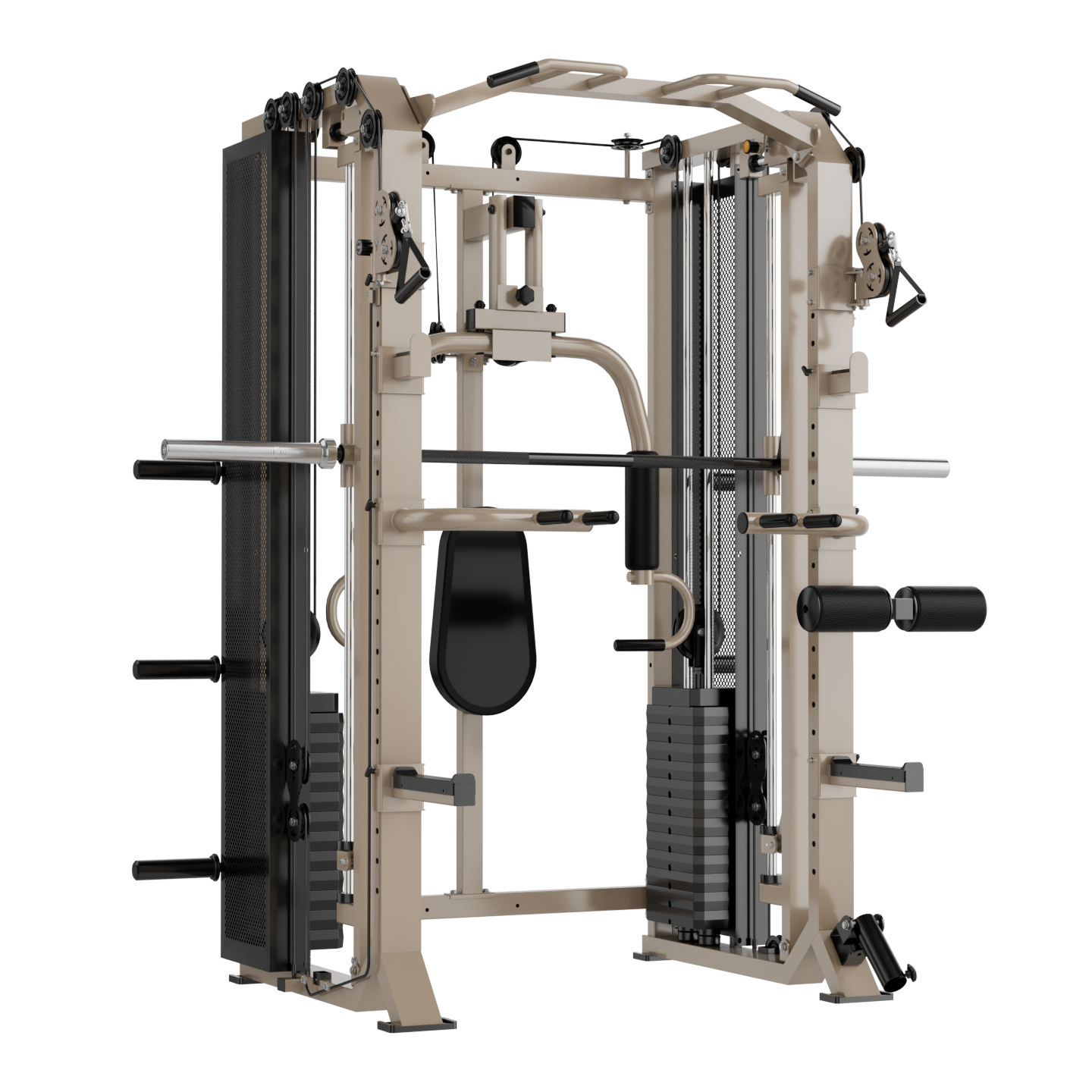 FUSION X Pro Rack – Verstelbare Smith Bar, Pec deck & Dual 80 kg Weight Stack