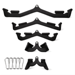 Multi Angle Kabelgreep Set PRO 5 - Delig met Carabiners – Ergonomische Kabelgrepen voor Lat Pulldown, Rows, Rugtraining & Fitness - PH Fitness