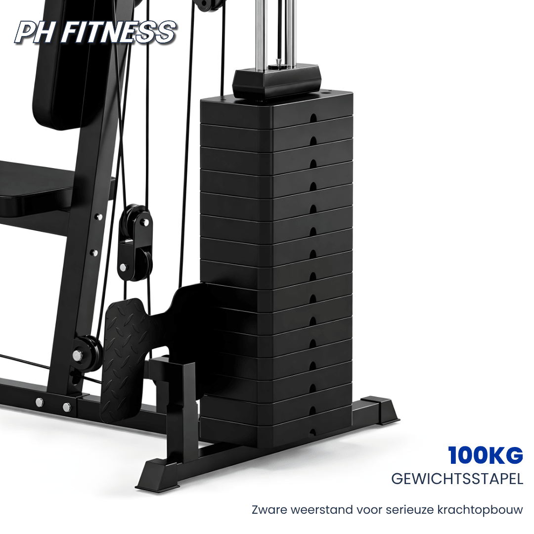 PH Fitness Multi Gym Functional Trainer mit 100-kg-Gewichtsblock – Produktbild 4
