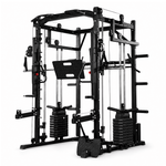 PH Fitness Power Rack mit Smith-Maschine, doppeltem Kabelzug und 2 × 80 kg Gewichtsblöcken – Vorderansicht