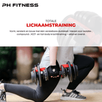 Premium Verstelbare Dumbbells 24KG [2 STUKS] - PH Fitness