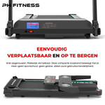 TH - 900 Opvouwbare Loopband – 1.5HP, 12km/u, Bluetooth App, 130kg Draagvermogen, Veiligheidssleutel - PH Fitness