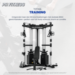 PH Fitness V-Frame Cable Crossover mit optionaler Trainingsbank und Kabelzubehör