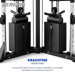 Zwei unabhängige 80-kg-Gewichtsblöcke des PH Fitness V-Frame Cable Crossovers