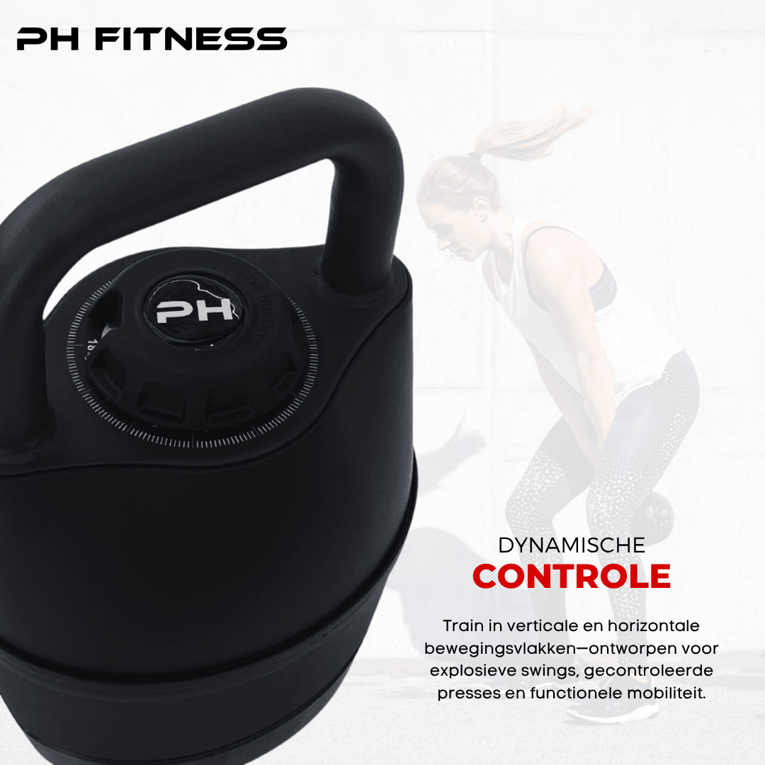 Verstelbare Kettlebell 6 - in - 1 (3,5–18 kg) - PH Fitness