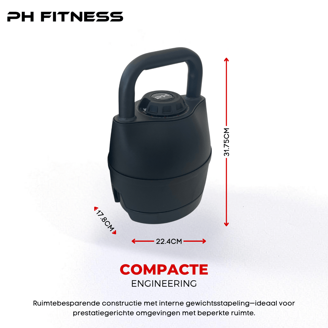 Verstelbare Kettlebell 6 - in - 1 (3,5–18 kg) - PH Fitness
