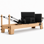 PH Fitness Pilates-Reformer aus Holz mit Box und verstellbarer Fußstange