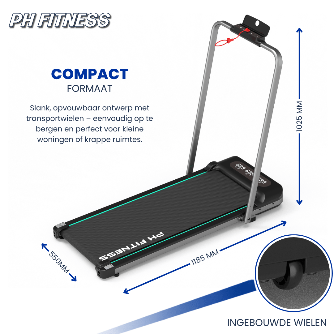 PH Fitness WP-400 klappbares Walking Pad bis 8 km/h – Produktbild 6